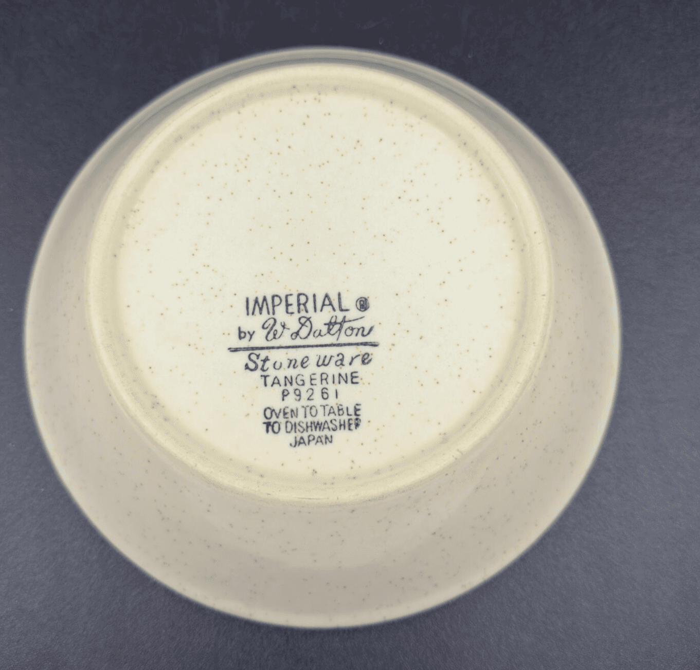 Imperial Stoneware by W Dalton 6 1/2" Cereal Bowl Tangerine P9261 - Thumbnail 2