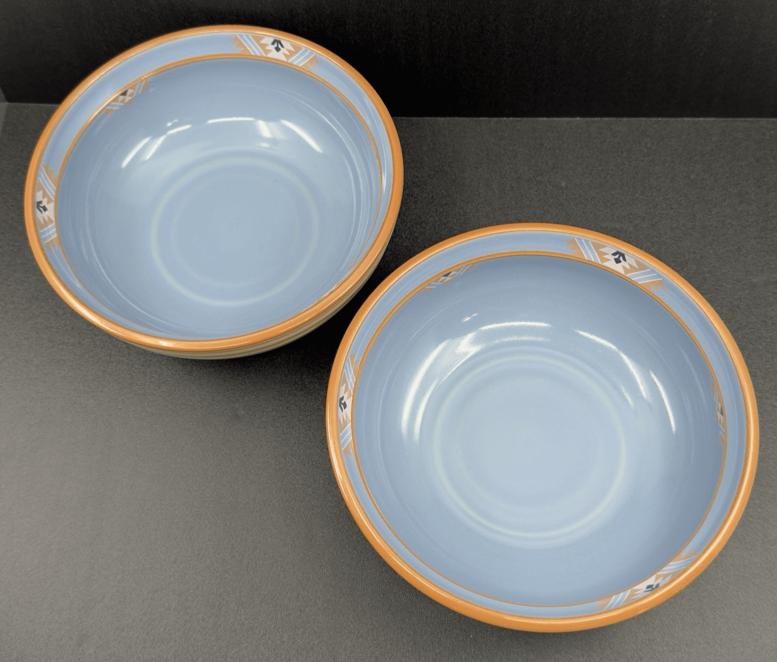 Noritake Stoneware Blue Adobe#8678 Bowls 6 1/2" Set of 2 - Image 1