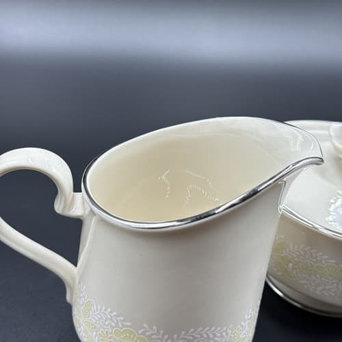 Franciscan Masterpiece China Crinoline Creamer and Sugar Bowl - Thumbnail 4