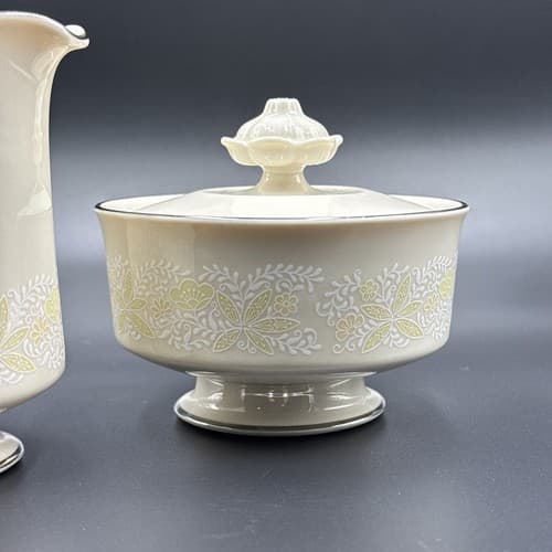 Franciscan Masterpiece China Crinoline Creamer and Sugar Bowl - Thumbnail 3