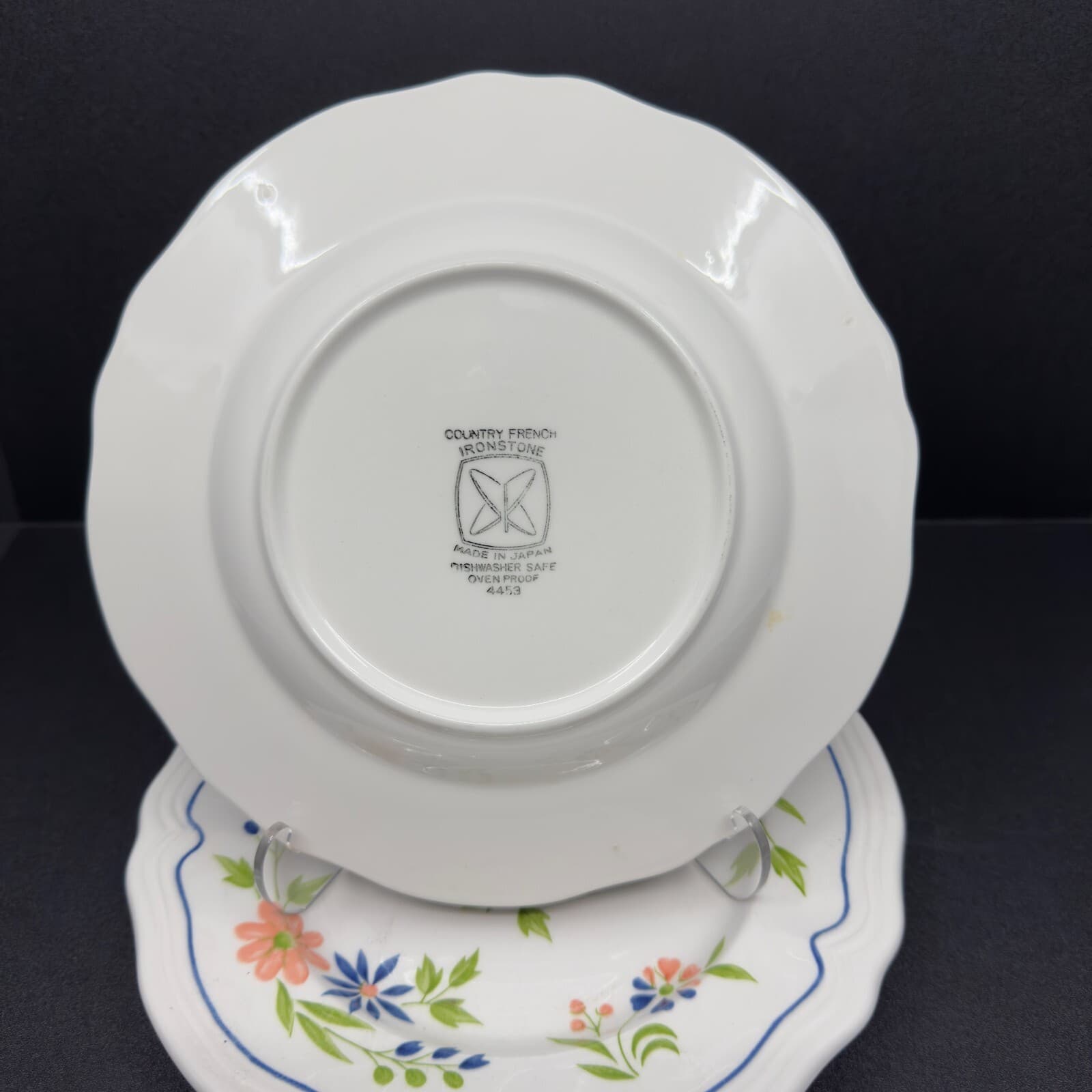 Country French Ironstone 7 3/4" Salad Plates Set of 2 - Thumbnail 2