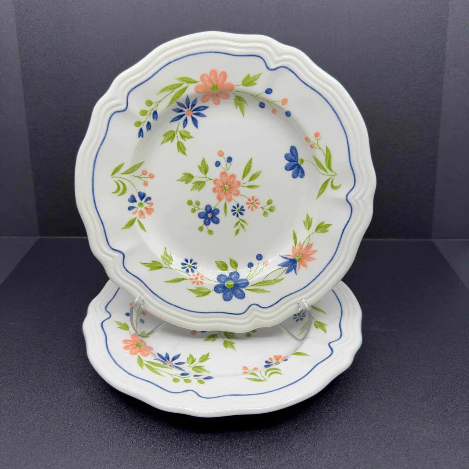 Country French Ironstone 7 3/4" Salad Plates Set of 2 - Thumbnail 3