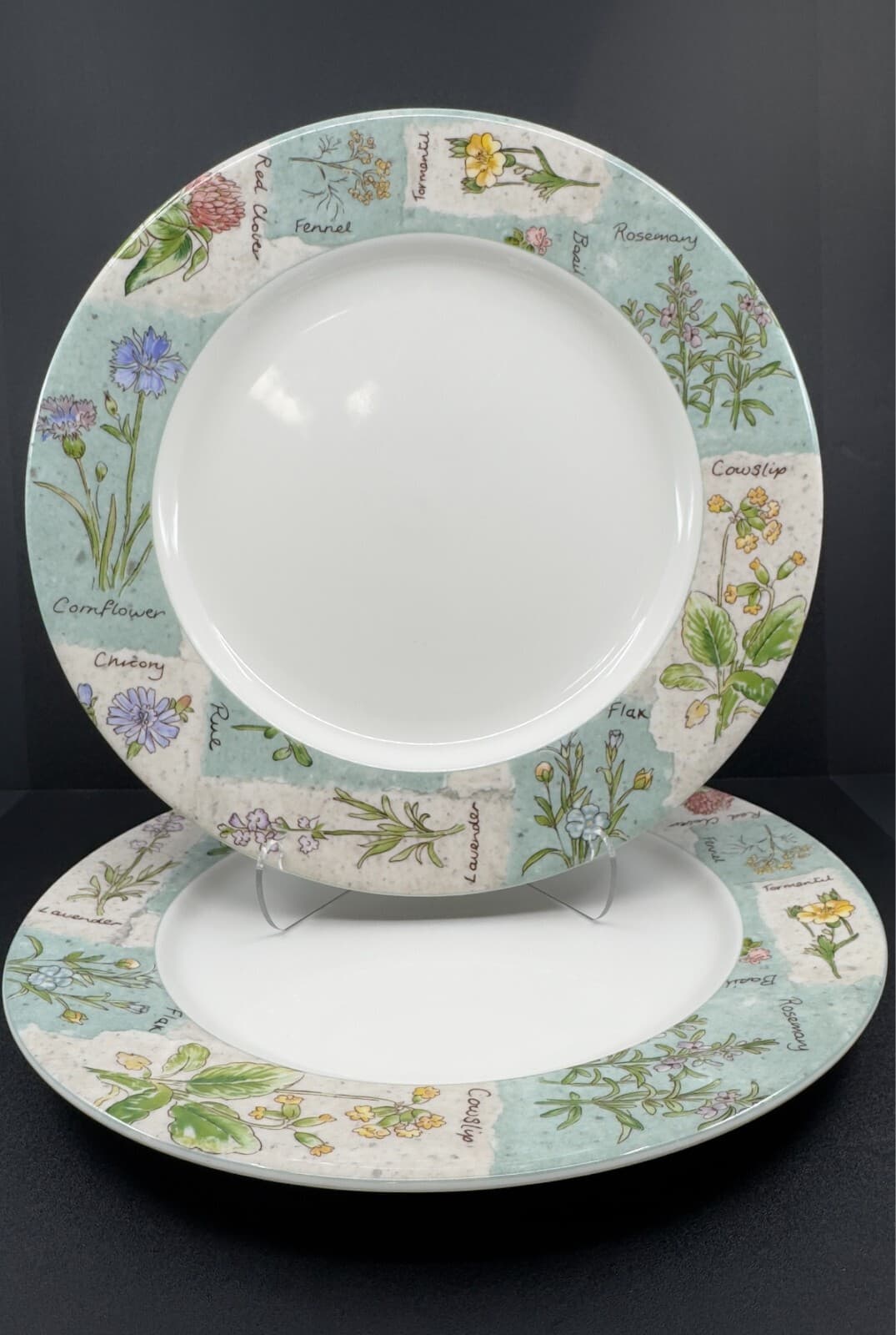 Royal Doulton/ Doulton Everyday 1996 Wildflowers Dinner Plates ( Set of 2) - Image 1