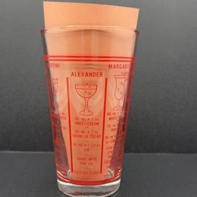 Libbey Cocktail Drink Recipe Mixing Glass 6" - Thumbnail 2