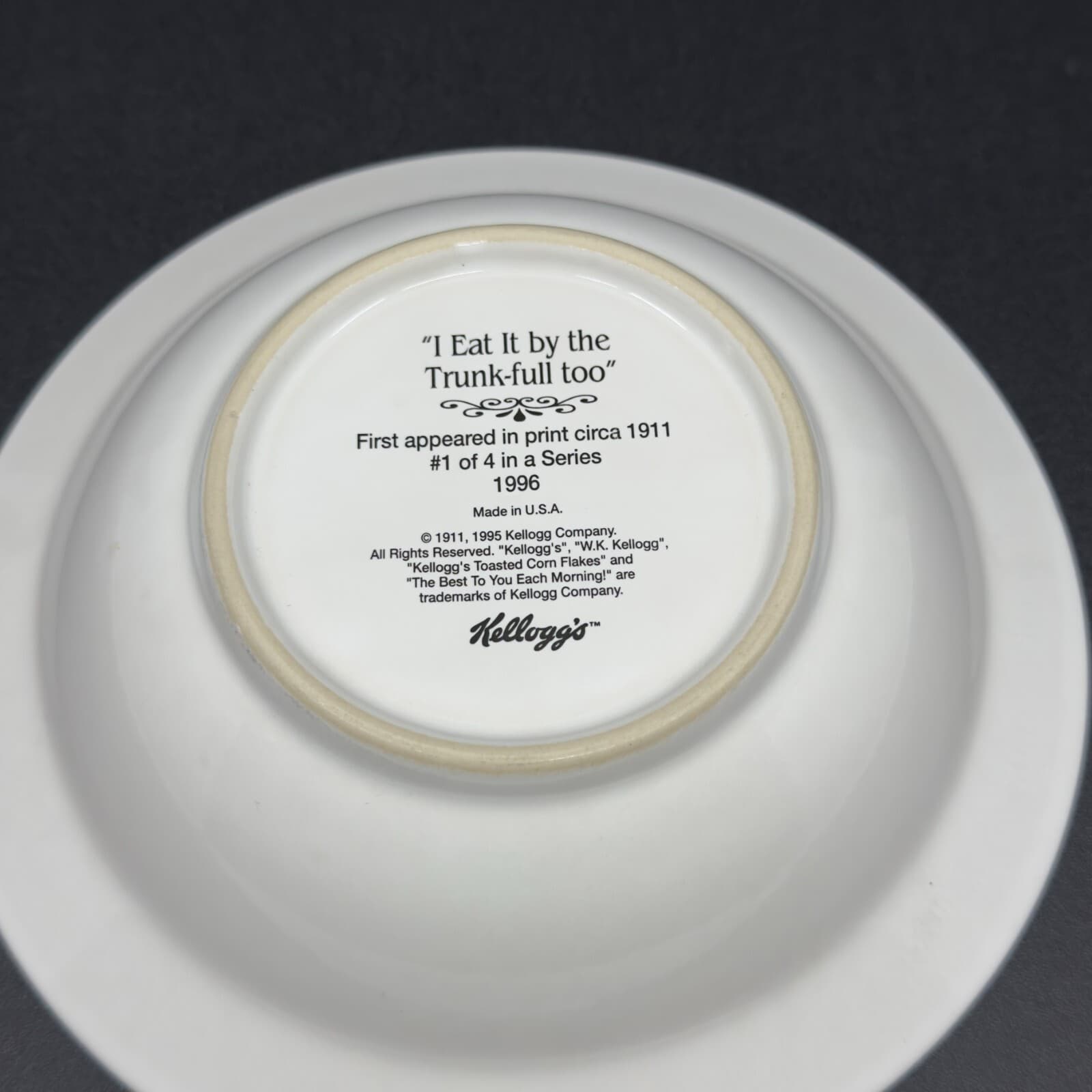 1996 Kelloggs Cereal Bowl "I Eat It by the Trunk-full too" #1 of 4 in Series - Thumbnail 2