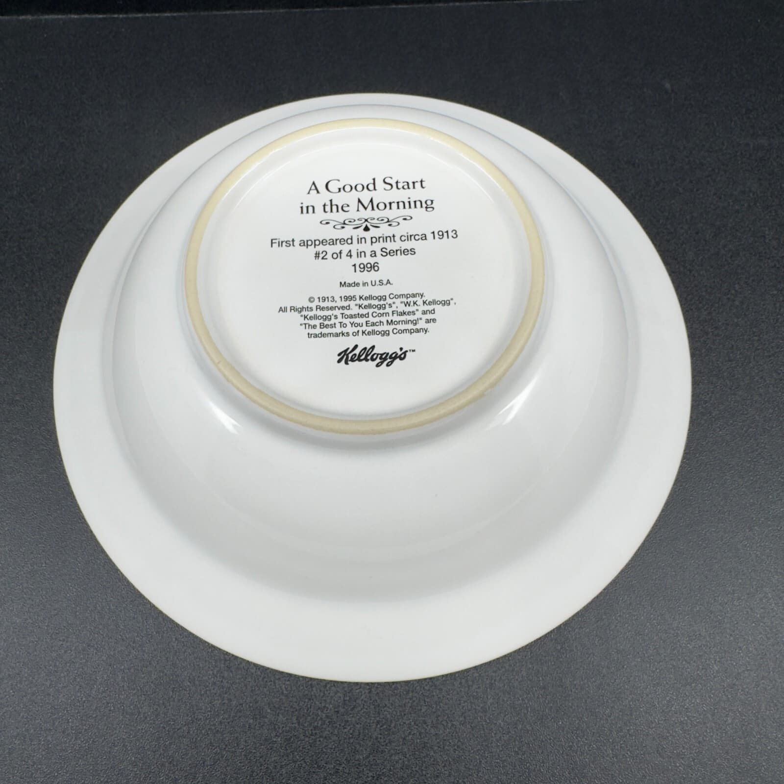 1996 Kelloggs Cereal Bowl "A Good Start in the Morning" #2 of 4 in Series - Thumbnail 3