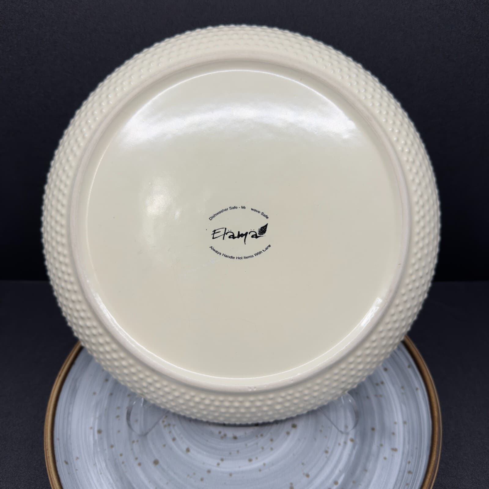 Elama Mellow Blue 8 1/2" Salad Plates ( Set of 2) - Thumbnail 3