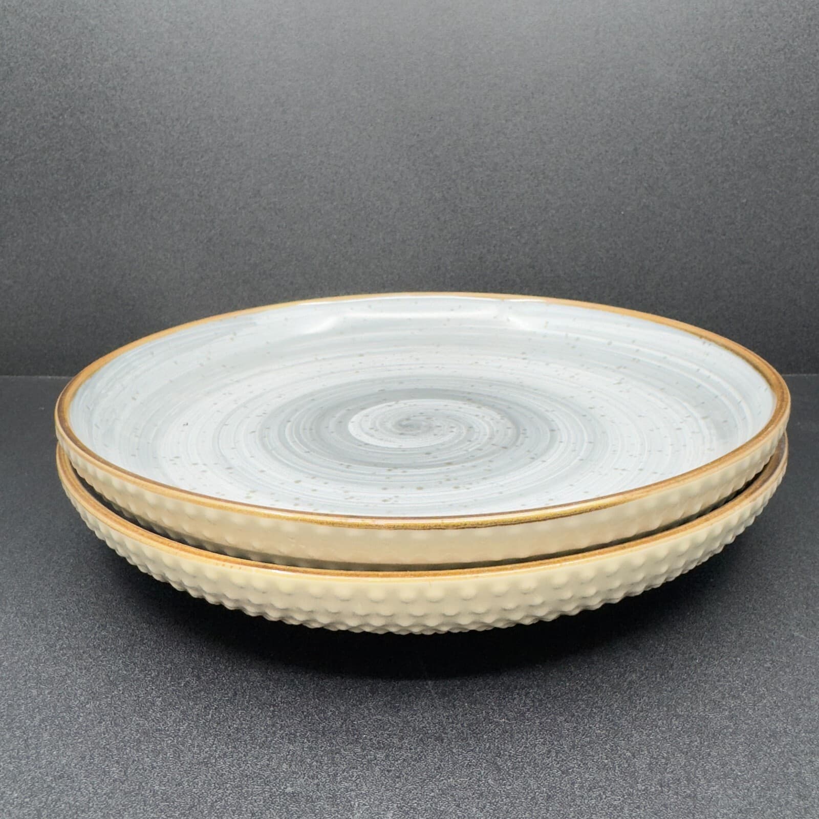Elama Mellow Blue 8 1/2" Salad Plates ( Set of 2) - Thumbnail 2