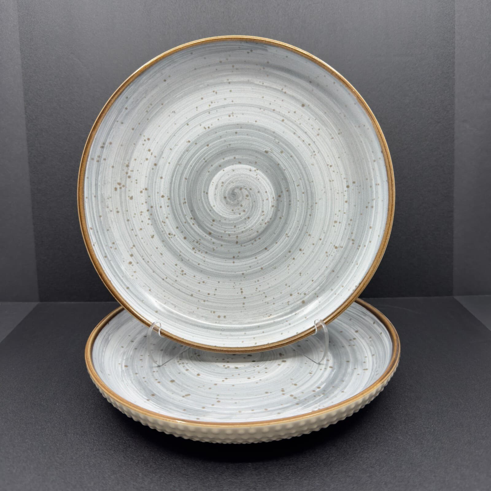Elama Mellow Blue 8 1/2" Salad Plates ( Set of 2) - Image 1