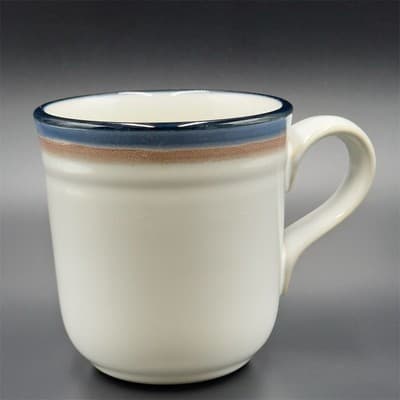 Noritake Timberlake Stoneware Mug White 4" Oven Microwave Dishwasher Safe - Image 1