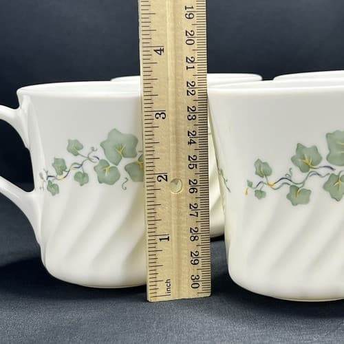 Corning Callaway Ivy Set of 4 Coffee Cups measuring 3 3/8" - Thumbnail 4
