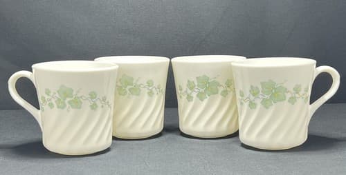 Corning Callaway Ivy Set of 4 Coffee Cups measuring 3 3/8" - Thumbnail 2