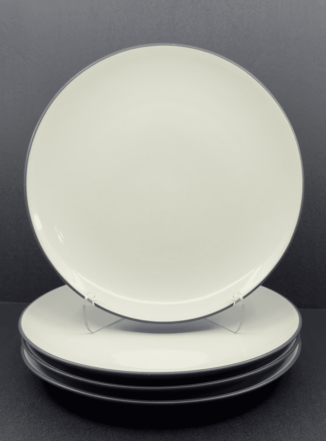 Noritake Colorwave Graphite Salad Plates 8 1/4" Set of 4 - Image 1