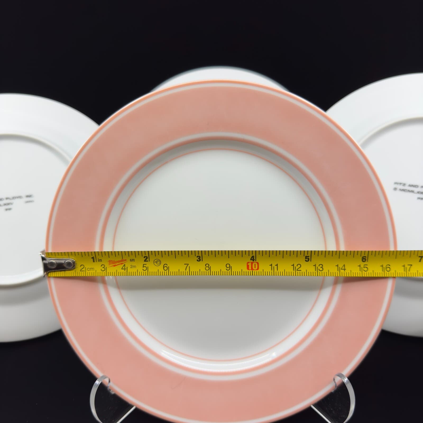 Fitz and Floyd Rondelet Peach 6 1/2" Bread and Butter Plate Set of 4 - Thumbnail 3