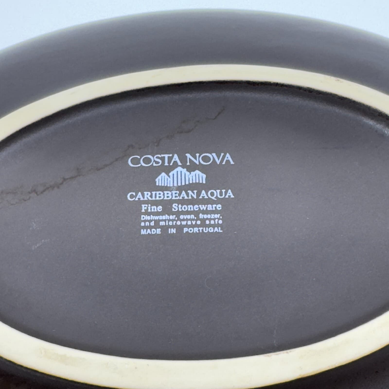 Costa Nova Stoneware Vegetable Bowl 12 1/4" Caribbean Aqua - Thumbnail 2