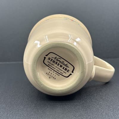 NORITAKE Arizona 8677 Stoneware 3.75” Southwest Beige & Blue Coffee Tea Cup Mug - Thumbnail 3