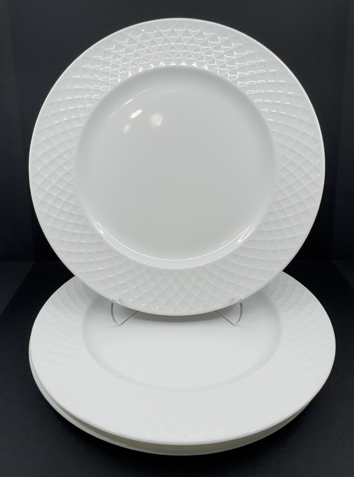 Mikasa Trellis Bone China 11" Dinner Plates - Image 1