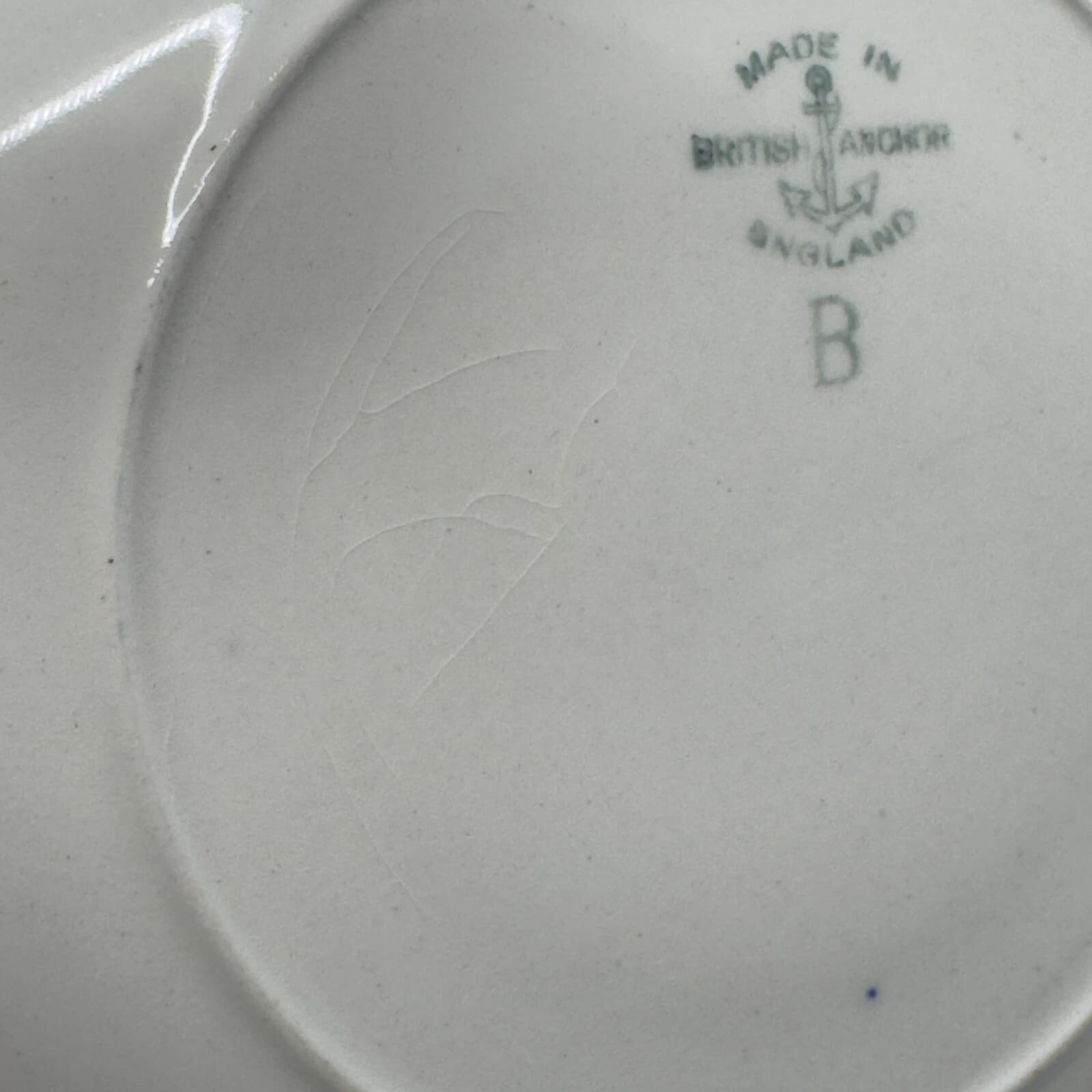 British Anchor Ye Olde Historical Pottery Blue and White Collectors Plate 7 3/4" - Thumbnail 4