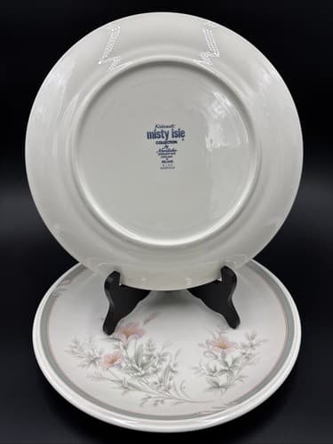 Noritake Keltcraft Misty Isle Deerfield 2 Dinner Plates Ireland Floral 10 1/2" - Thumbnail 2