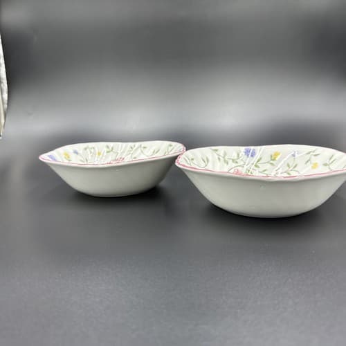 Johnson Brothers SUMMER CHINTZ Floral Square Cereal Soup Bowls 6" Set of 2 - Thumbnail 3