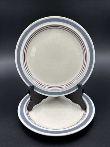 International Stoneware Parallel 30083 Set of 2 Salad Plates 7 1/2" - Image 1