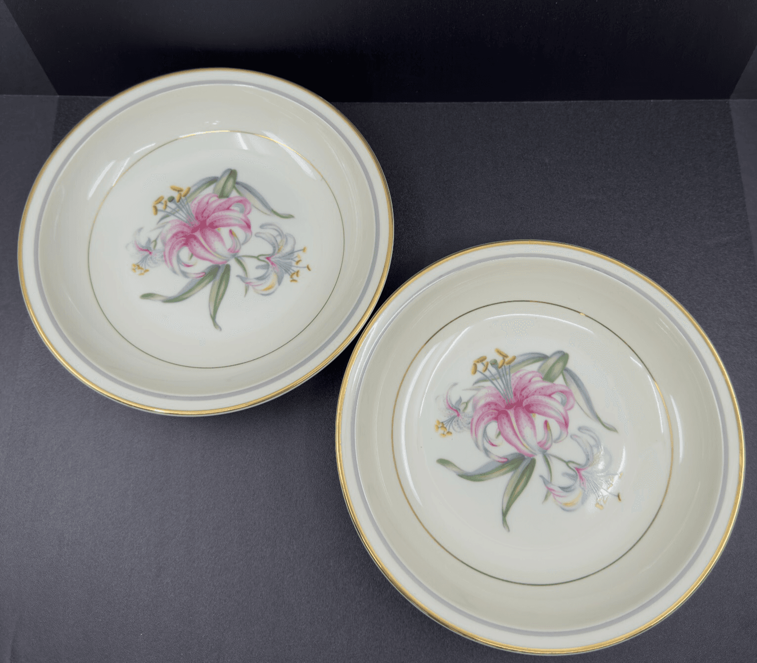 Harmony House Meito China Elizabeth Pattern 7 1/2" Set of 2 bowls - Image 1