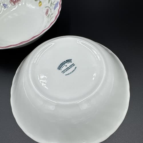 Johnson Brothers SUMMER CHINTZ Floral Square Cereal Soup Bowls 6" Set of 2 - Thumbnail 4