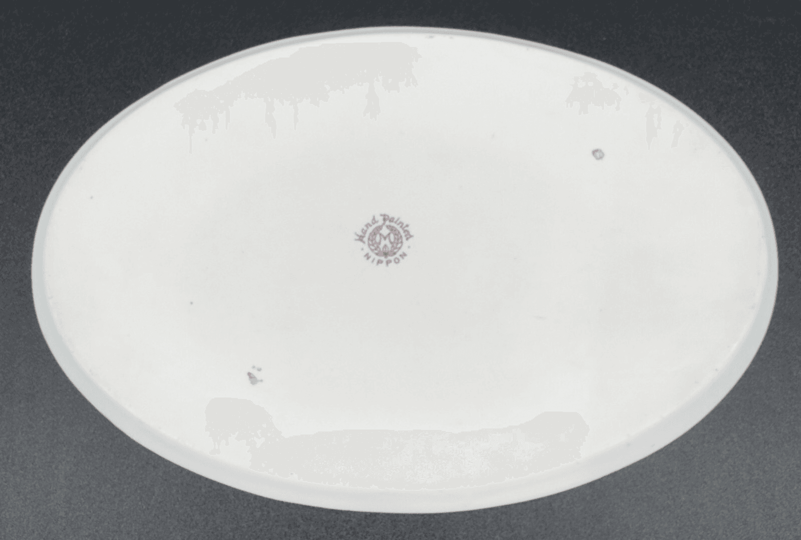 Nippon Hand Painted Floral 8 1/2" Antique Trinket Tray Made in Japan - Thumbnail 2