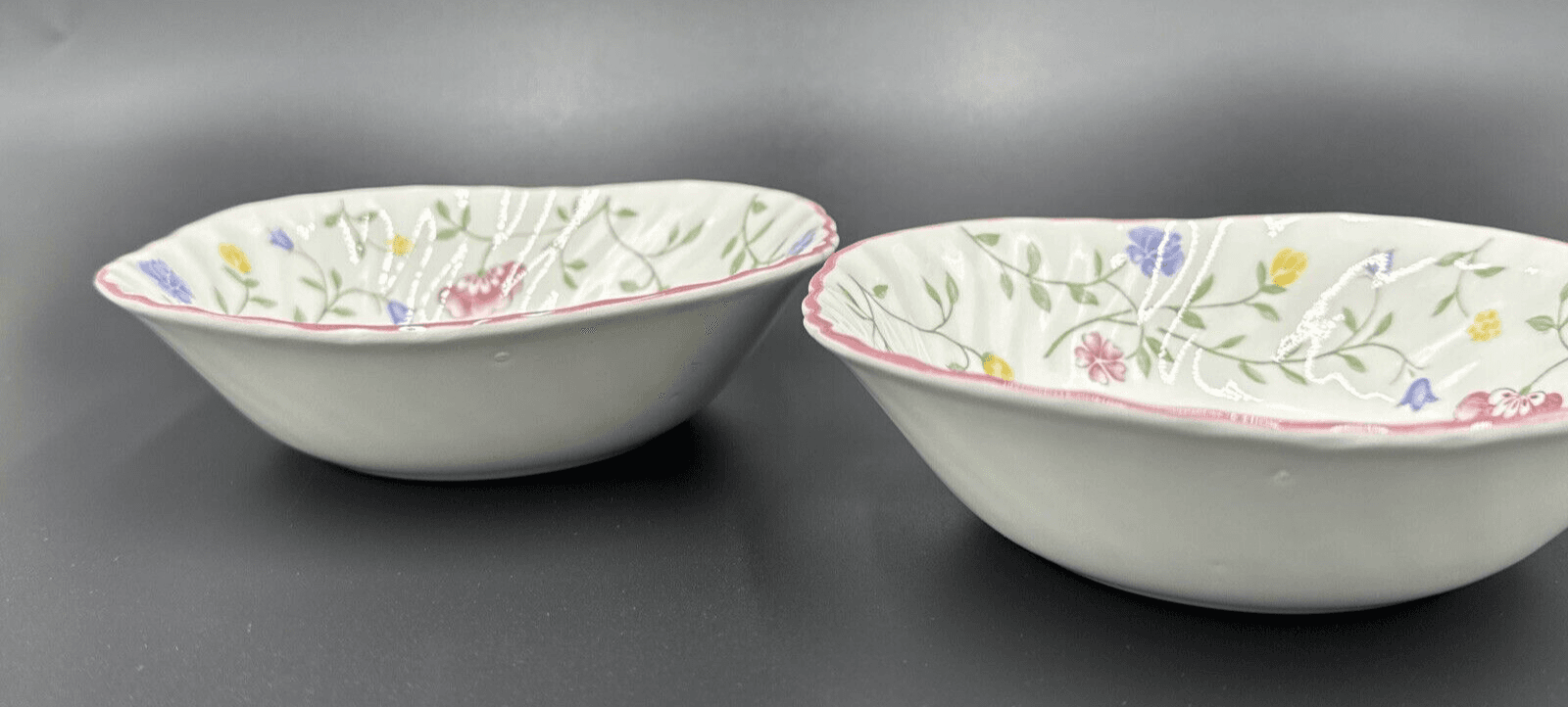 Johnson Brothers SUMMER CHINTZ Floral Square Cereal Soup Bowls 6" Set of 2 - Thumbnail 2
