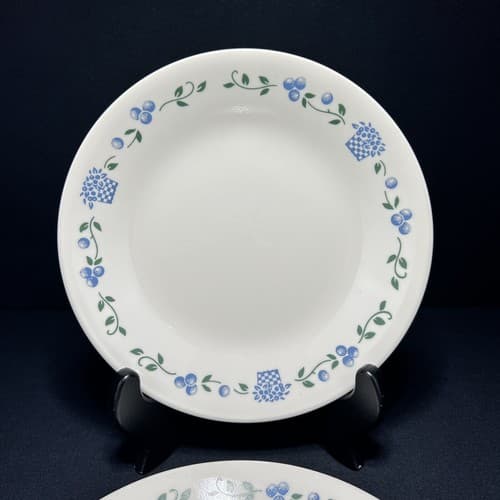 Corelle Blueberry Bouquet 6 3/4" appetizer plates set of 2 - Thumbnail 2