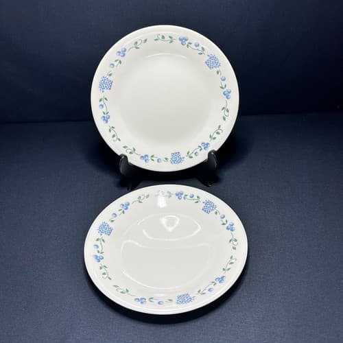 Corelle Blueberry Bouquet 6 3/4" appetizer plates set of 2