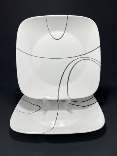 Corelle Simple Lines Set of 2 Dinner Plates, 10 1/2" Diameter