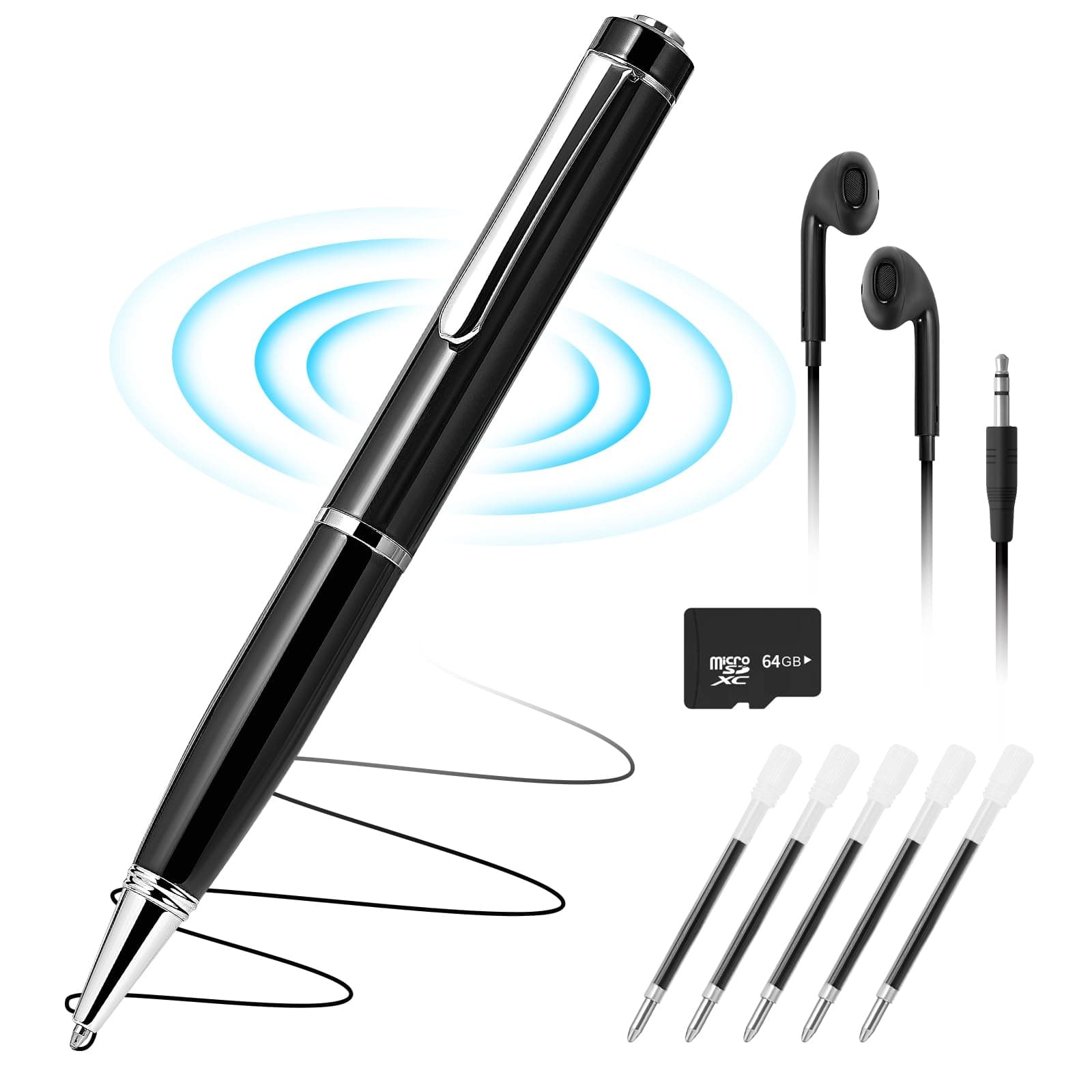 64GB Digital Voice Recorder Loan Chiangmai AI Noise Reduction Voice Activated So - Image 1