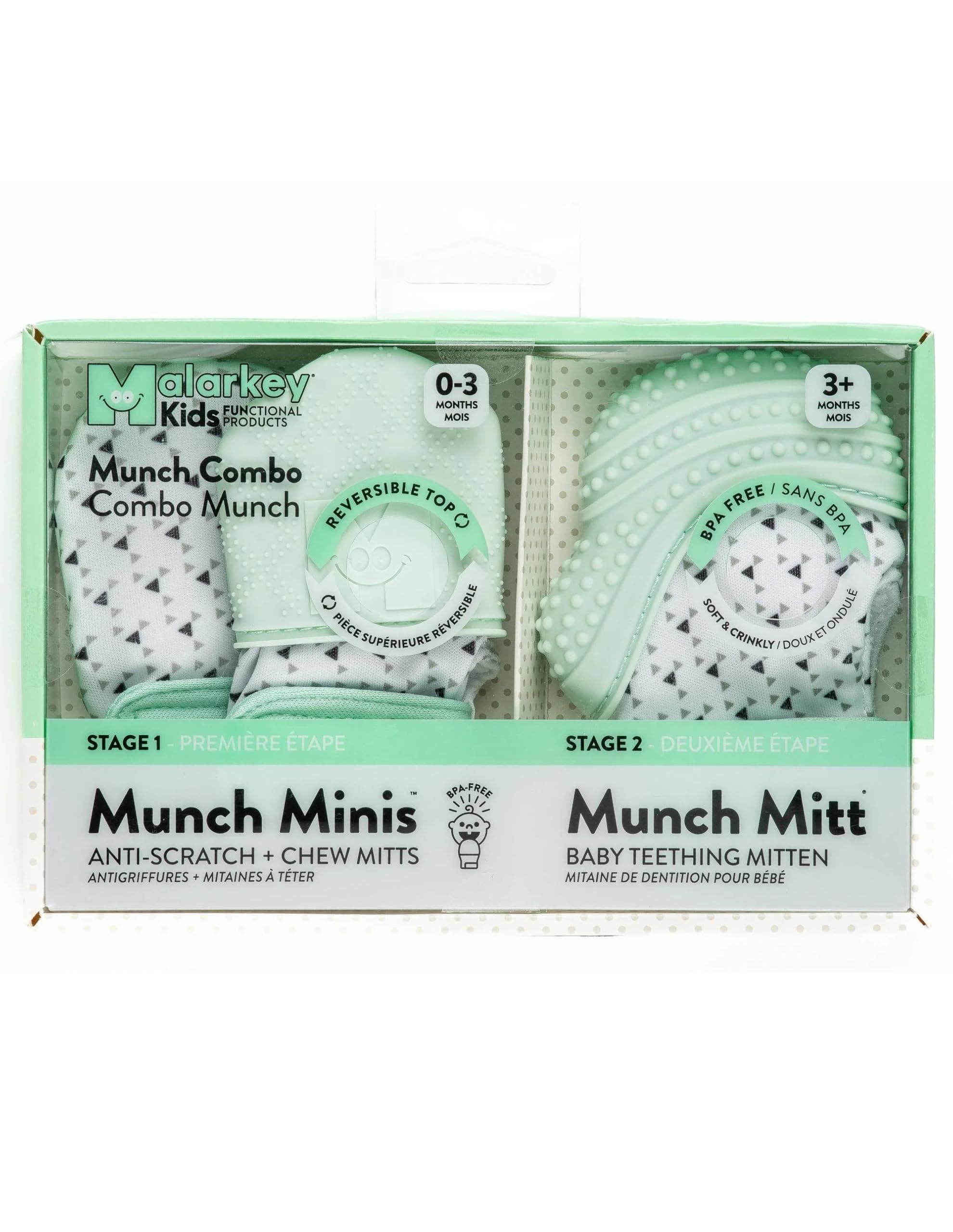 Mint Triangle Teether Combo by Malarkey Kids - Image 1