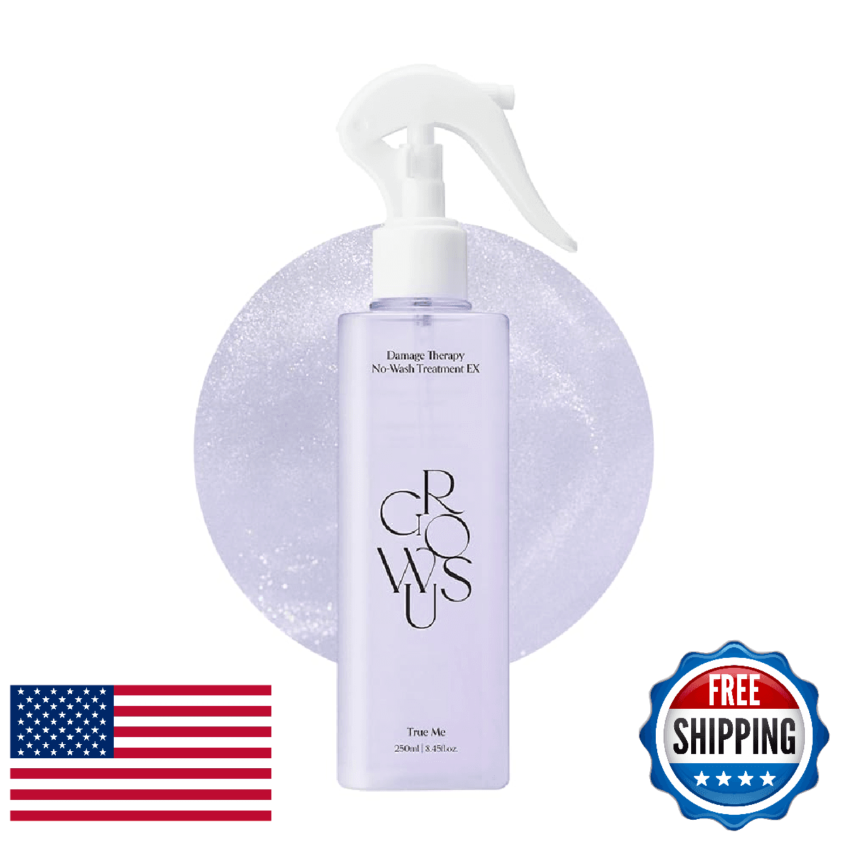 GROWUS Damage Therapy No-Wash Treatment Leave-In Conditioner Spray Heat Protecta - Image 1
