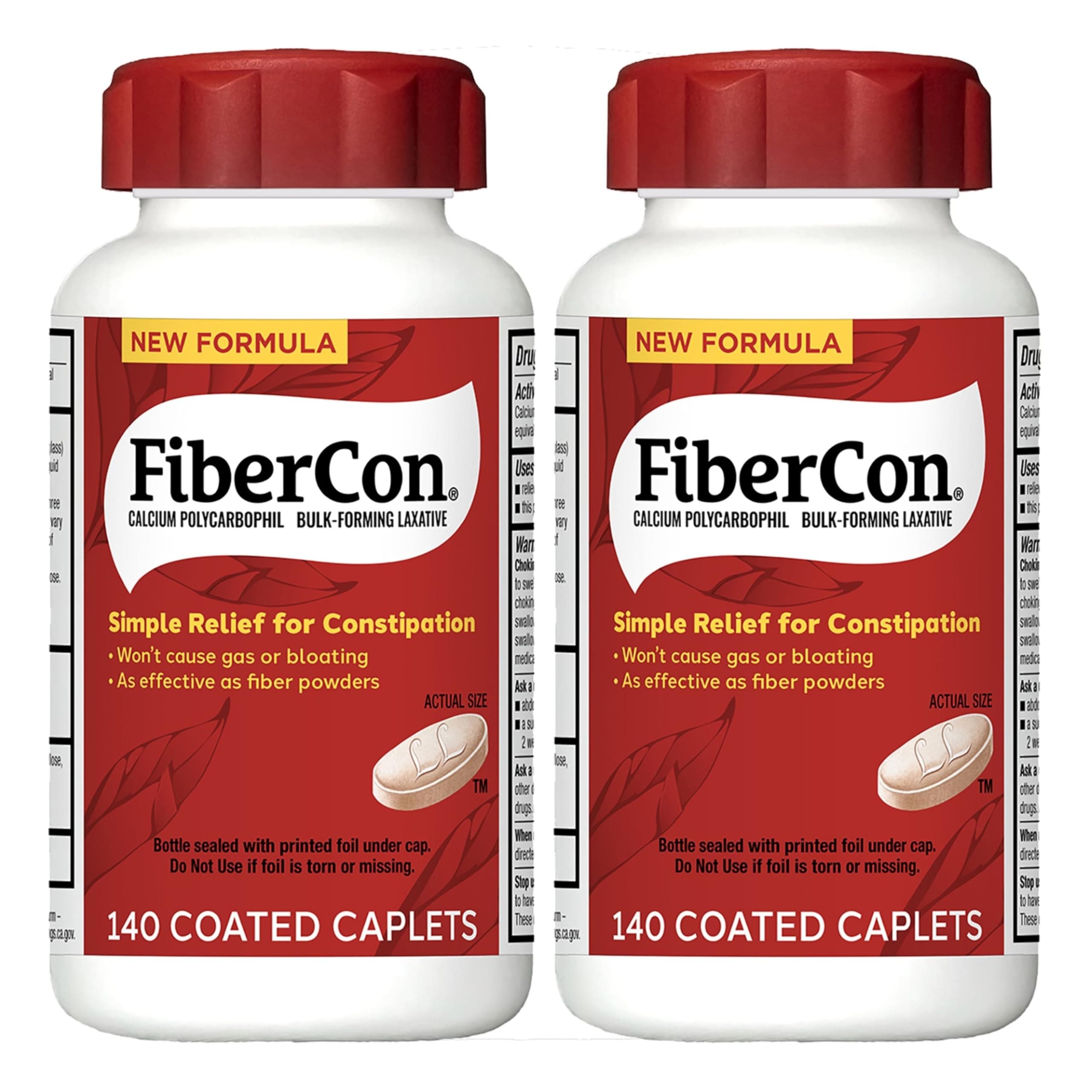 FiberCon Fiber Therapy Coated Caplets, Safe, Simple & Comfortable Insoluble Fibe - Image 1