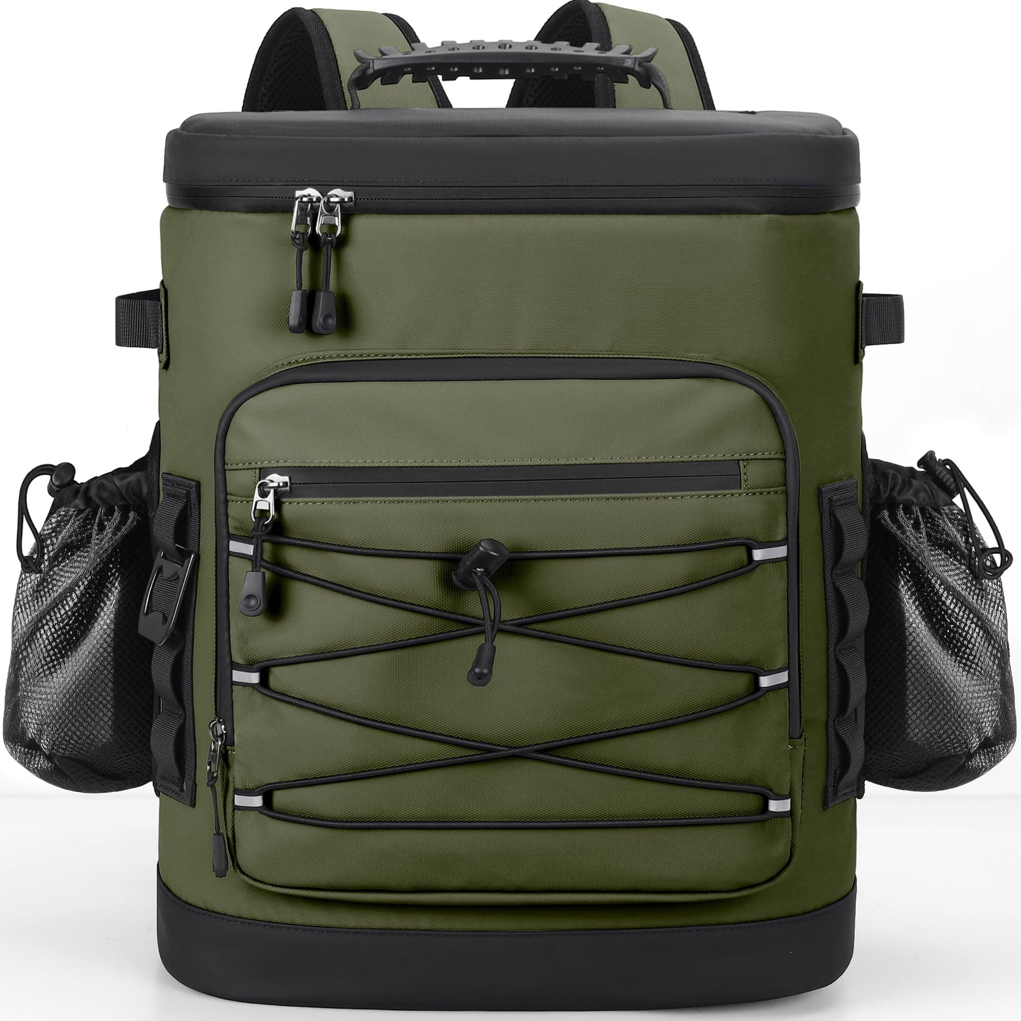 YOUNGOA Large 52cans Cooler Backpack Insulated Waterproof Leak Proof 30L Green - Image 1