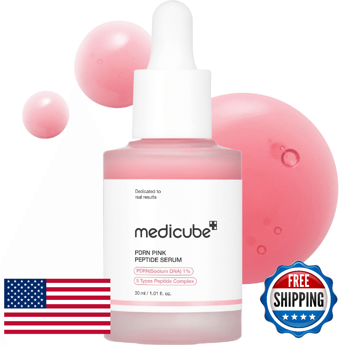 medicube Salmon DNA PDRN Pink Peptide Serum, Pink glow serum, Peptide, Niacinami - Image 1