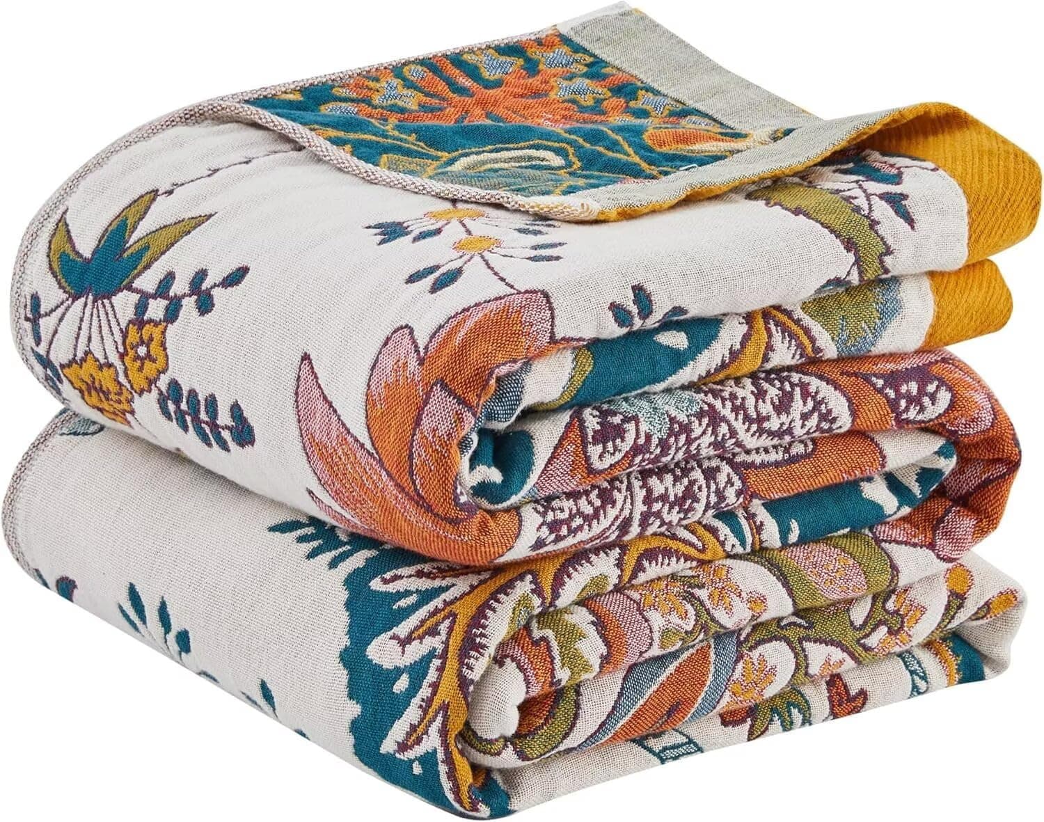 ERZVND Boho Throw Blanket Farmhouse Decor Throw Blanket Bohemian Blanket for Bed - Image 1