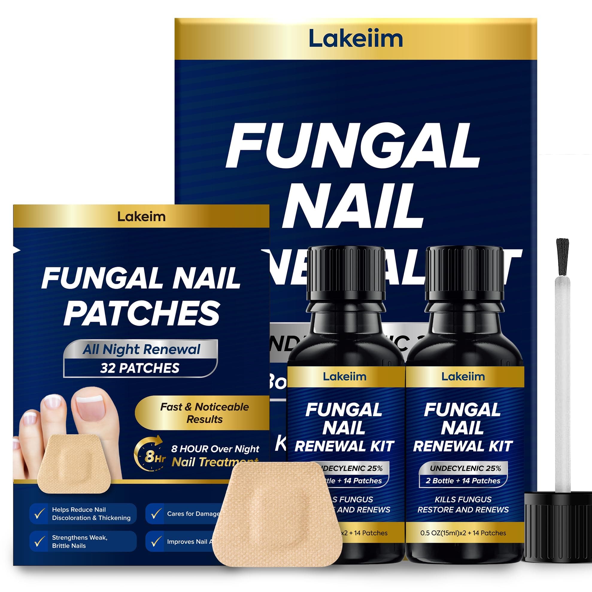 Toenail Fungus Treatment Extra Strength 25% Undecylenic Acid Tea Tree Oil 2 Bott - Image 1