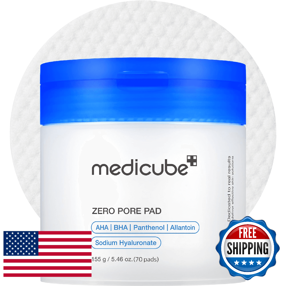 Medicube Zero Pore Pads 2.0 Dual-Textured Facial Toner Pads Exfoliation Pore Car - Image 1