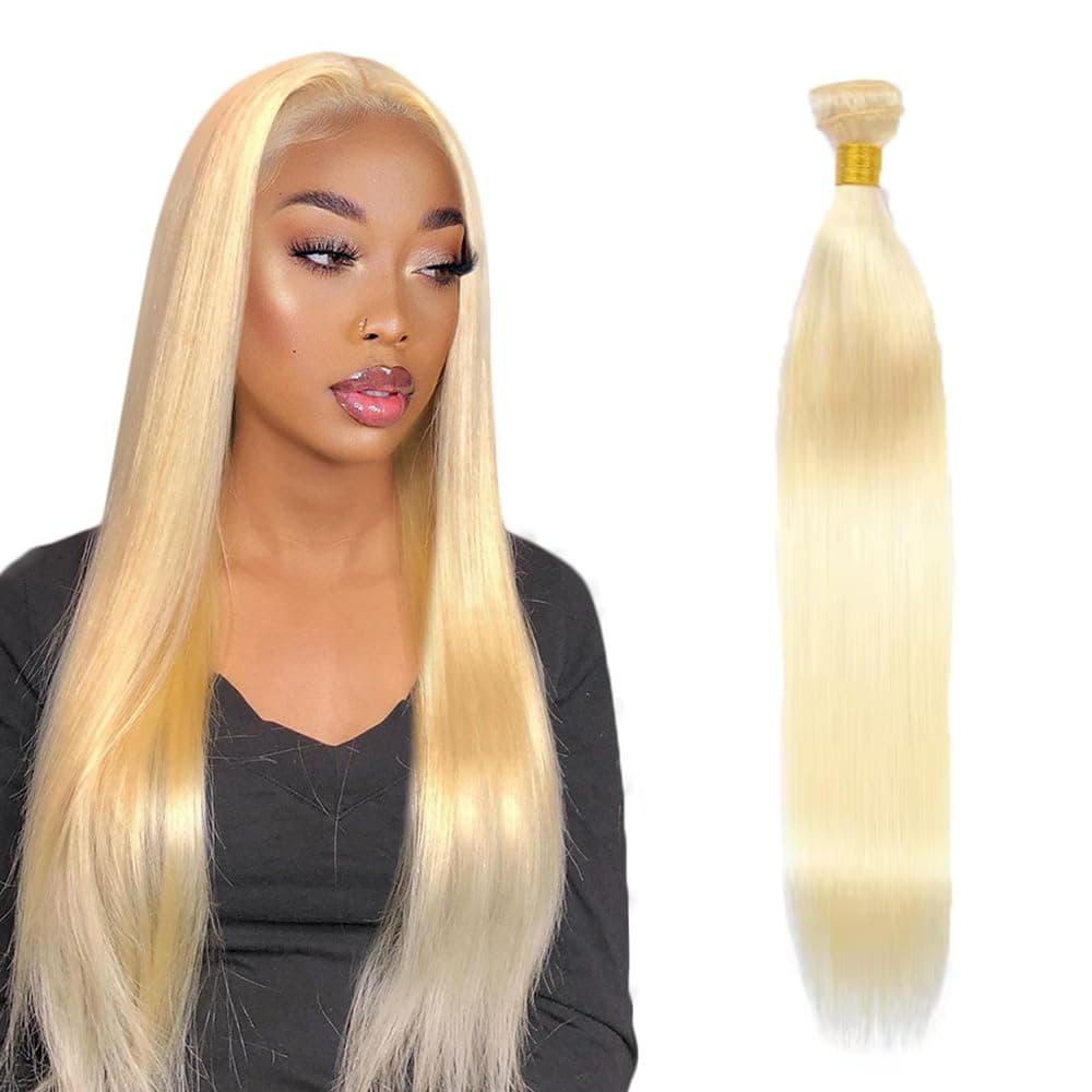 FuivJuix 613 Blonde Bundles Straight Human Hair 28 Inch Brazilian Virgin Hair Ho - Image 1