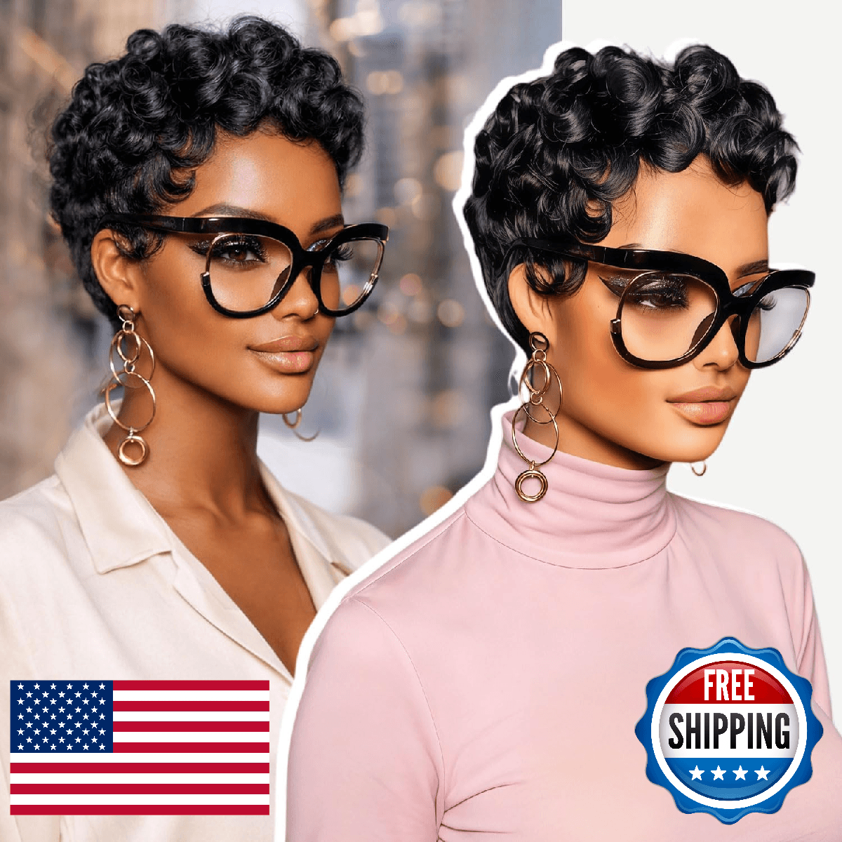showreal Pixie Cut Wigs Human Hair for Black Women Short Pixie Cut Wigs 100% Rea - Image 1