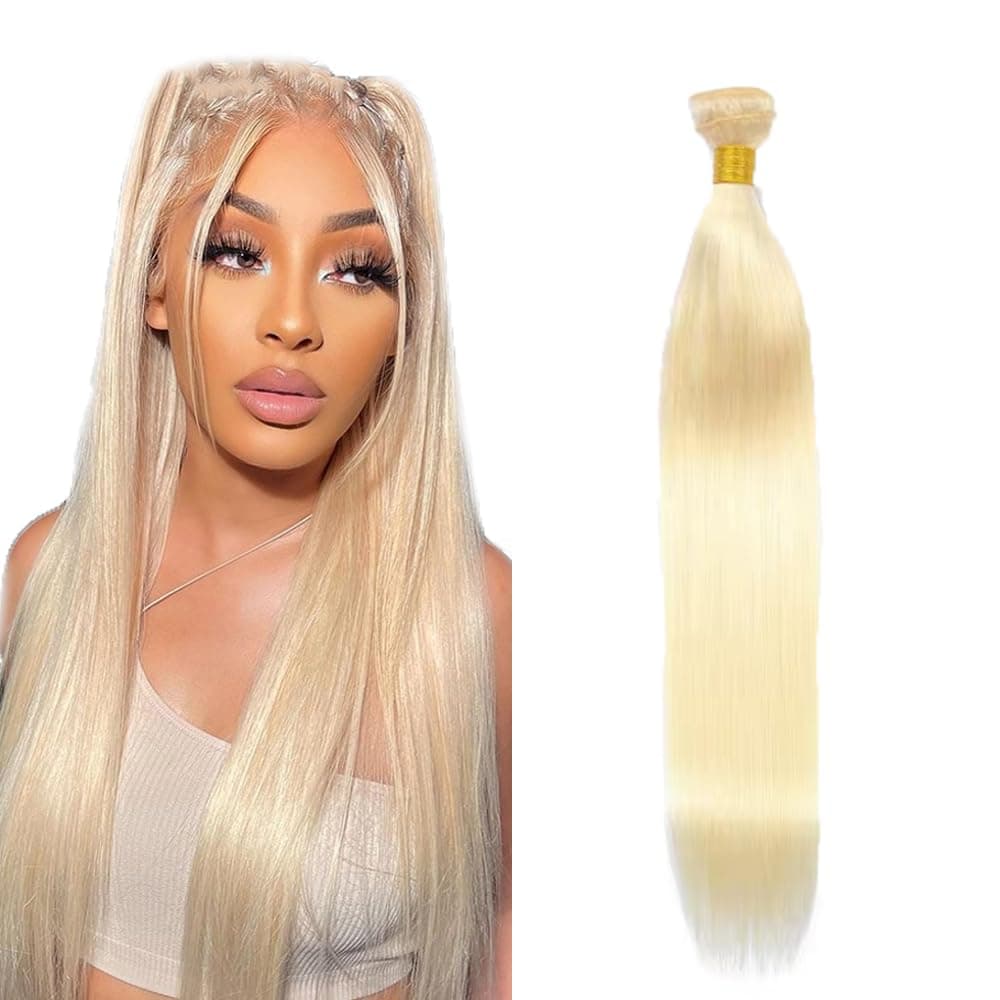 FuivJuix 613 Blonde Bundles Straight Bundles Human Hair 20 Inch Brazilian Virgin - Image 1
