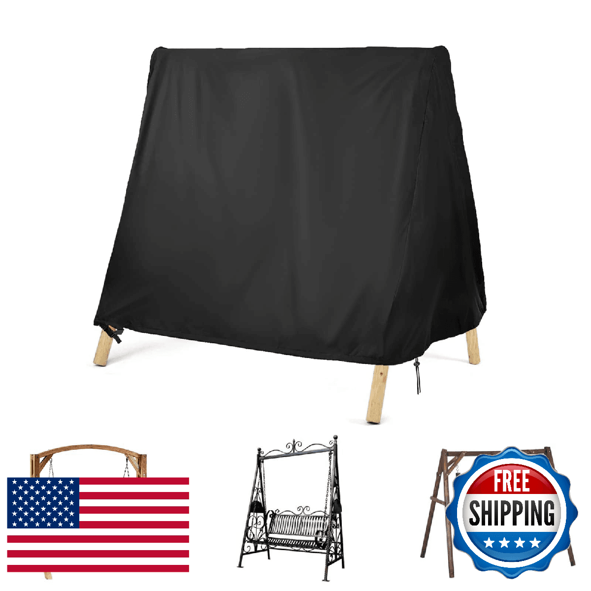 Kasla Outdoor Swing Cover Waterproof Heavy-duty Cover Patio A Frame Swing Set Po - Image 1