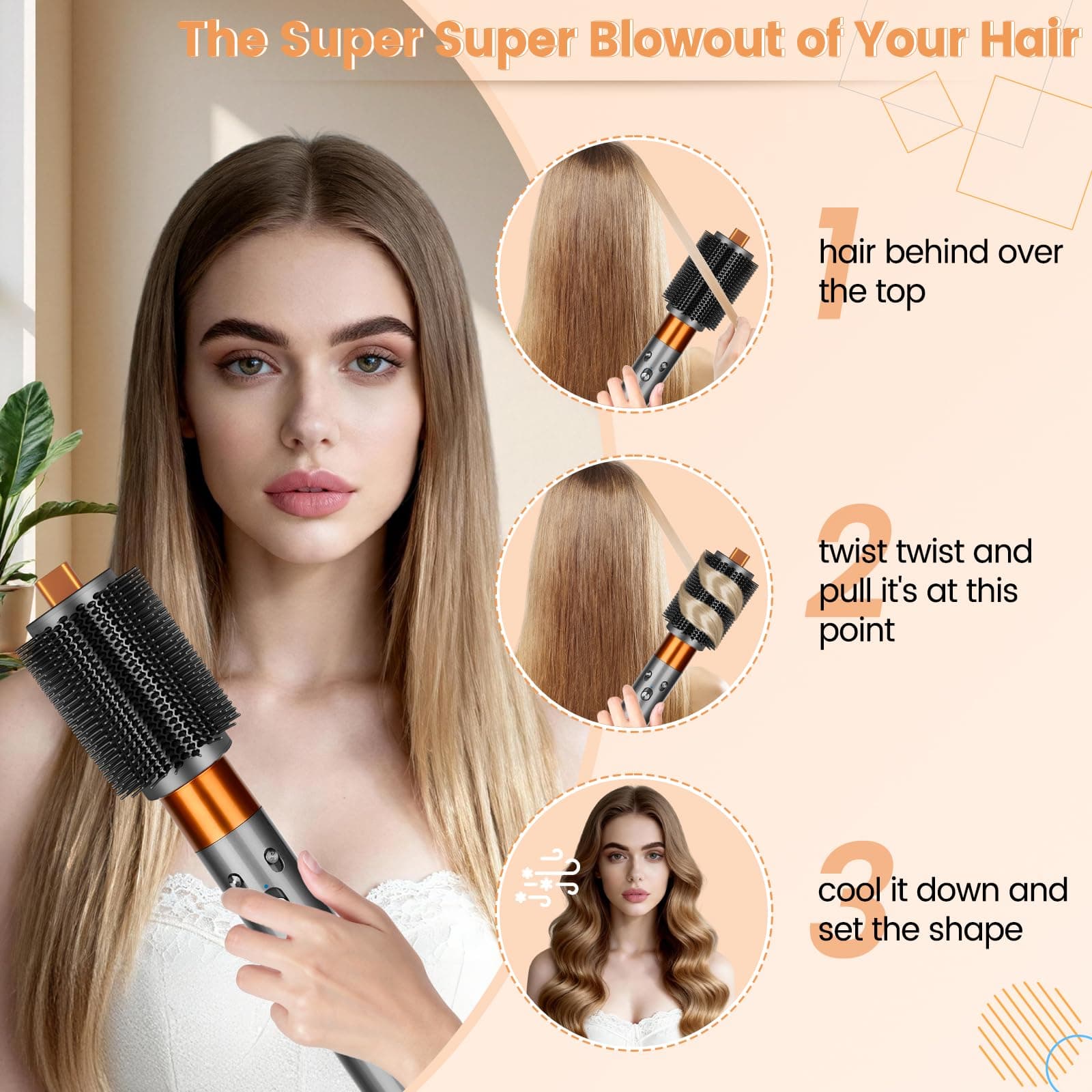 YTCHYYSK Upgraded Large Round Volumizing Brush Attachment for Dyson Airwrap HS01 - Thumbnail 8
