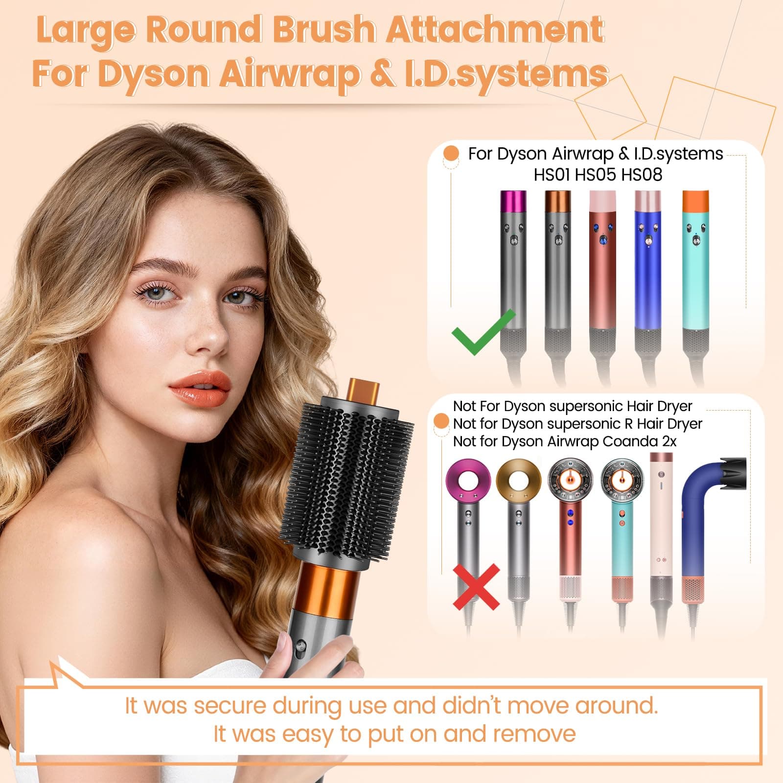 YTCHYYSK Upgraded Large Round Volumizing Brush Attachment for Dyson Airwrap HS01 - Thumbnail 7