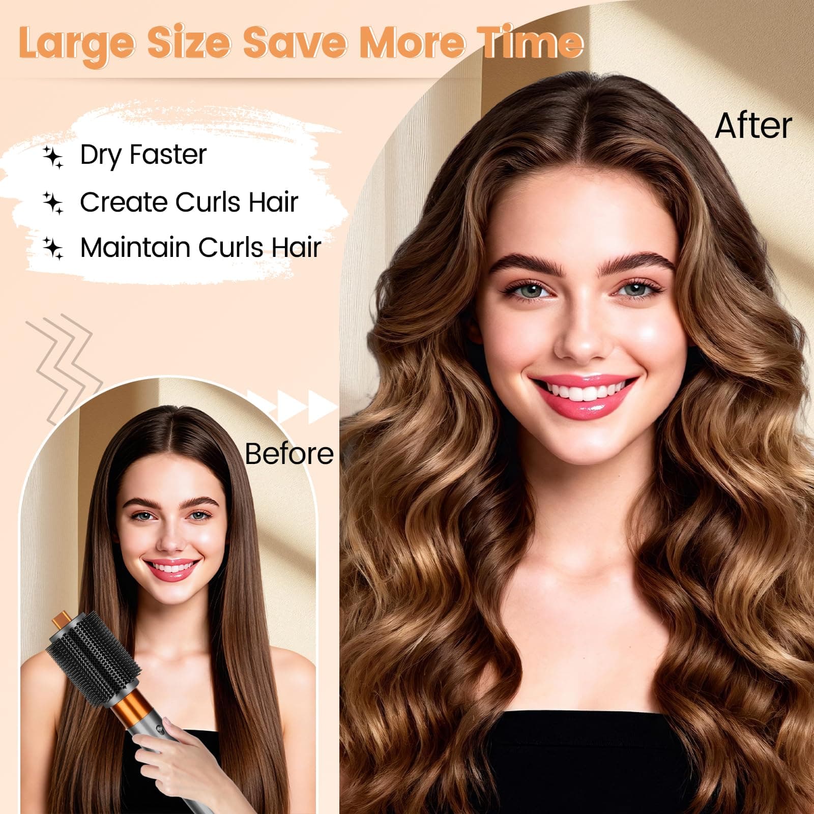 YTCHYYSK Upgraded Large Round Volumizing Brush Attachment for Dyson Airwrap HS01 - Thumbnail 5