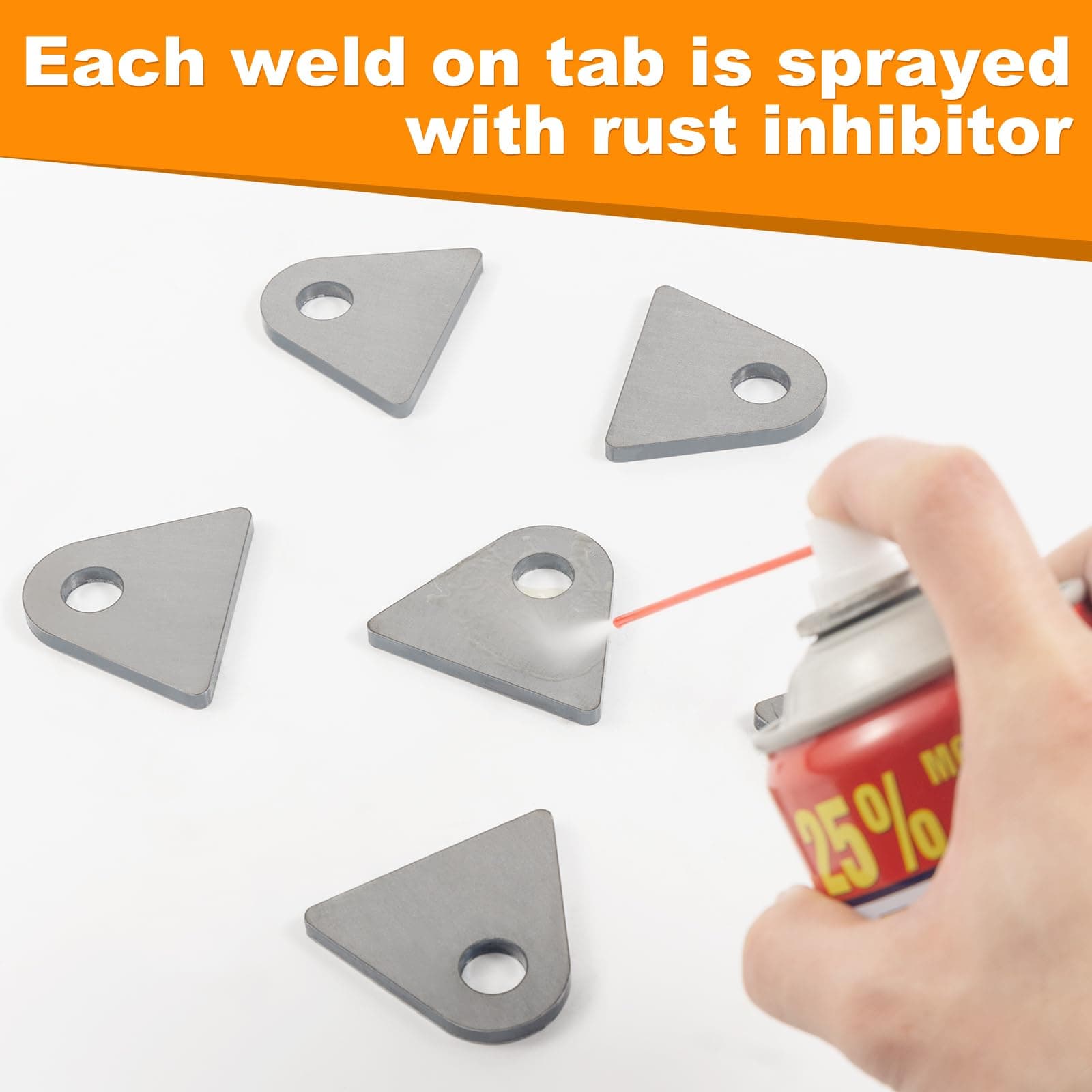 Weld on Tabs 20 PCS 1-8/9" H x 2-2/7" W Steel Shock Mount Weld tabs 1/2" Hole 1/ - Thumbnail 6
