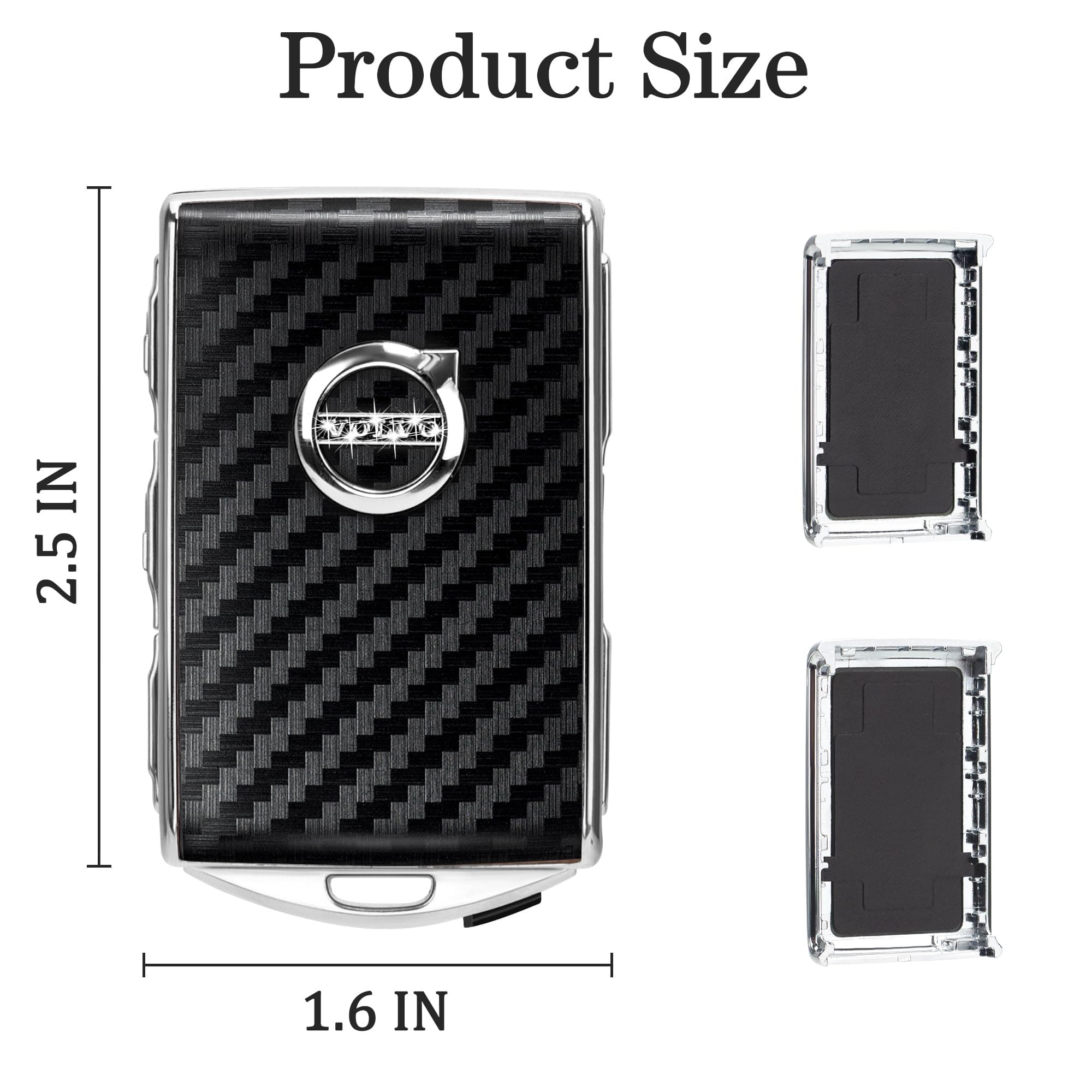 Car Key Fob Cover for Volvo XC40 XC60 XC90 S60 S90 V60 V90 - Zinc Alloy Protecti - Thumbnail 5